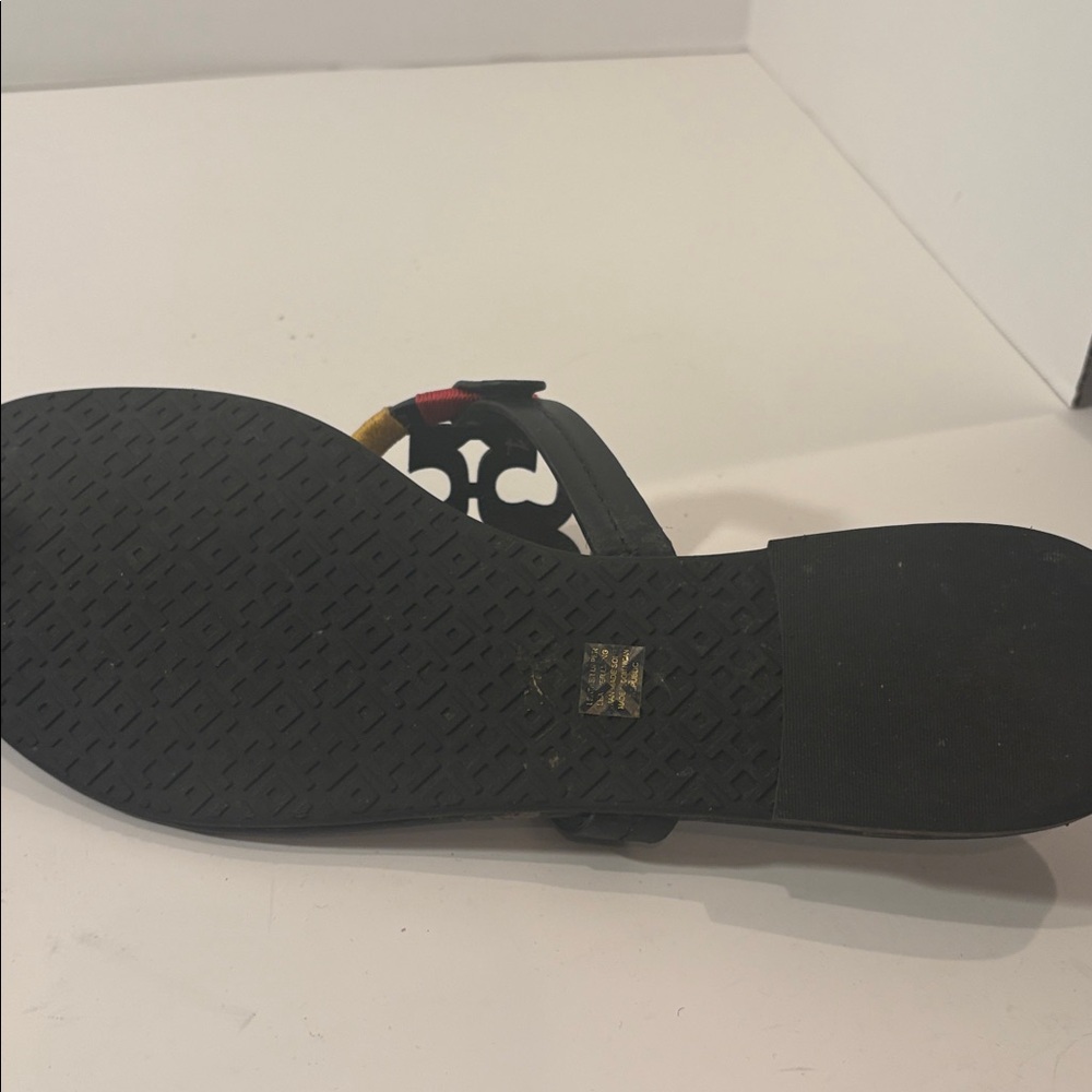 Colorful Tory Burch Miller Logo‎ Black Sandals 9.5 - Picture 8 of 9